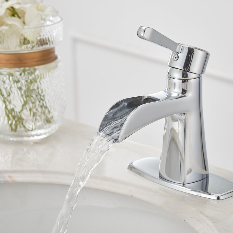 Single-Hole Single-handle Bathroom Faucet with Drain Assembly, Chrome