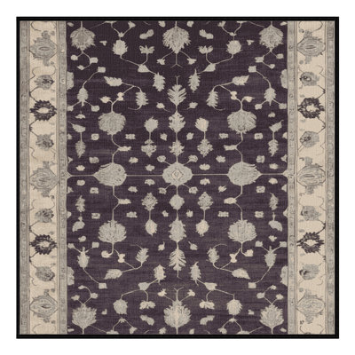 Tapis noir surteint lavable à la machine