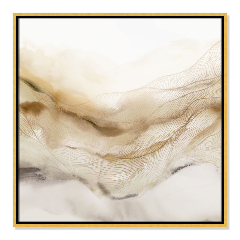 «Line Haze I» par Isabelle Z, Or, H 31,5 po x l 31,5 po