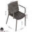 4Pcs Stackable Warm Grey Pp Armchairs And 55 Inch White Long Table - , , Zero Maintenance For Indoor/Outdoor Settings Modern All-Weather Durability, Lightweight Tabletop, Versatile Use Scenarios-1435914899