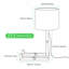 Lampe de table ajustable en forme d'homme avec abat-jour en tissu et support pour livres - veilleuse-1223829765