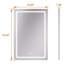 Miroir de salle de bain moderne à DEL sans cadre avec 3 couleurs réglables-532541587