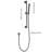 28-inch Slide Bar Handheld Shower With 59-inch Hose - Adjustable Height Head Nozzles, Strong Stainless Steel Matte Black Look And Adjustable, Nozzles Appearance
