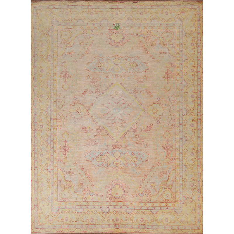 Tapis Oushak en laine noué à la main 8 x 10