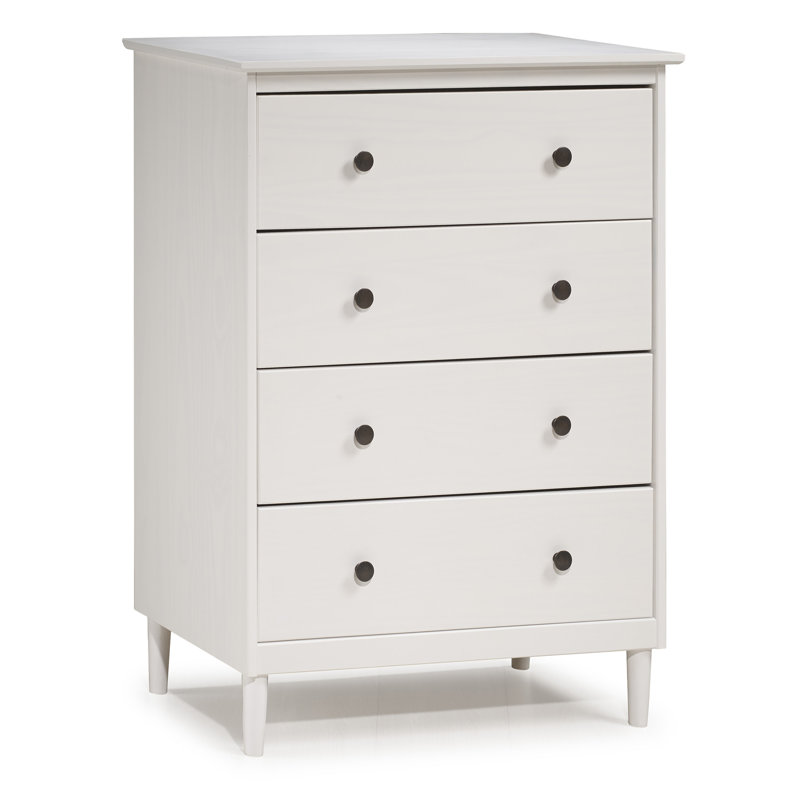 Fernville 73cm W 4 - Drawer Chest of Drawers, White