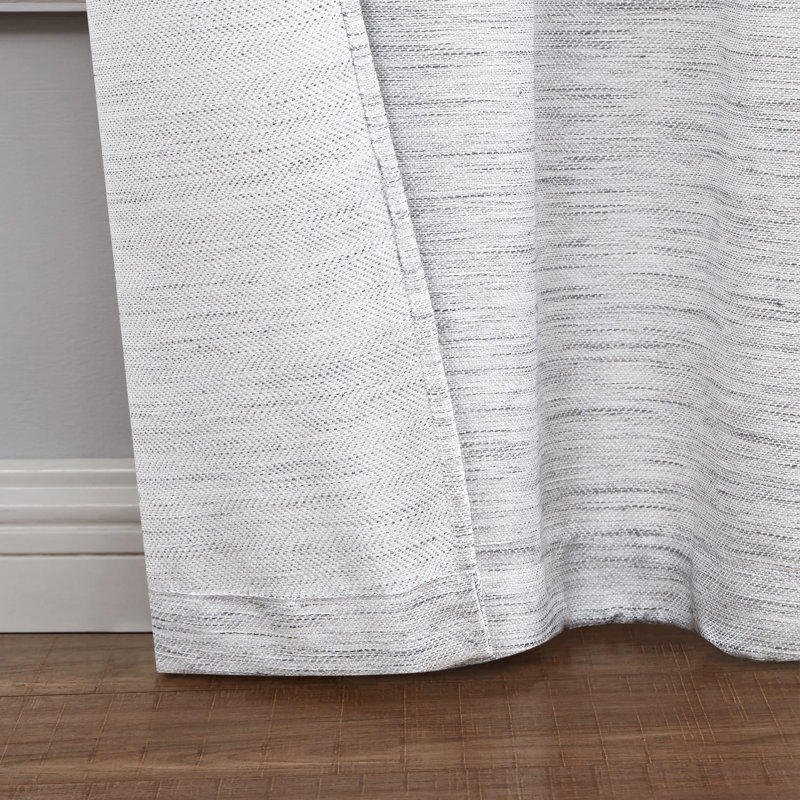 Nautica Julius Light Filtering Grommet Window Curtains, 36" x 84", Gray