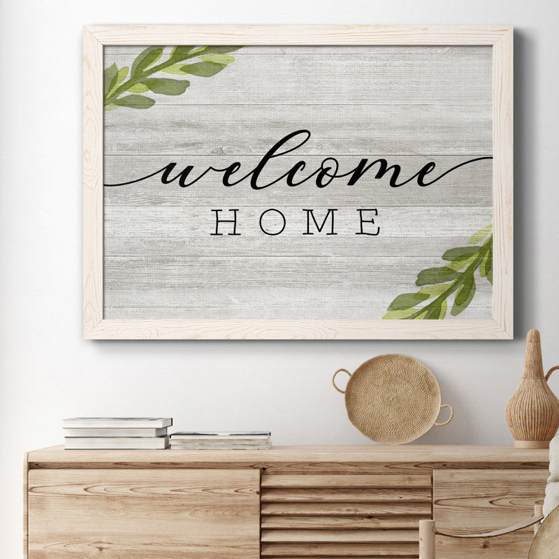 Welcome Home - Reproduction de photo sur toile, Cadre blanc, H 31 po x l 44 po x P 1 po