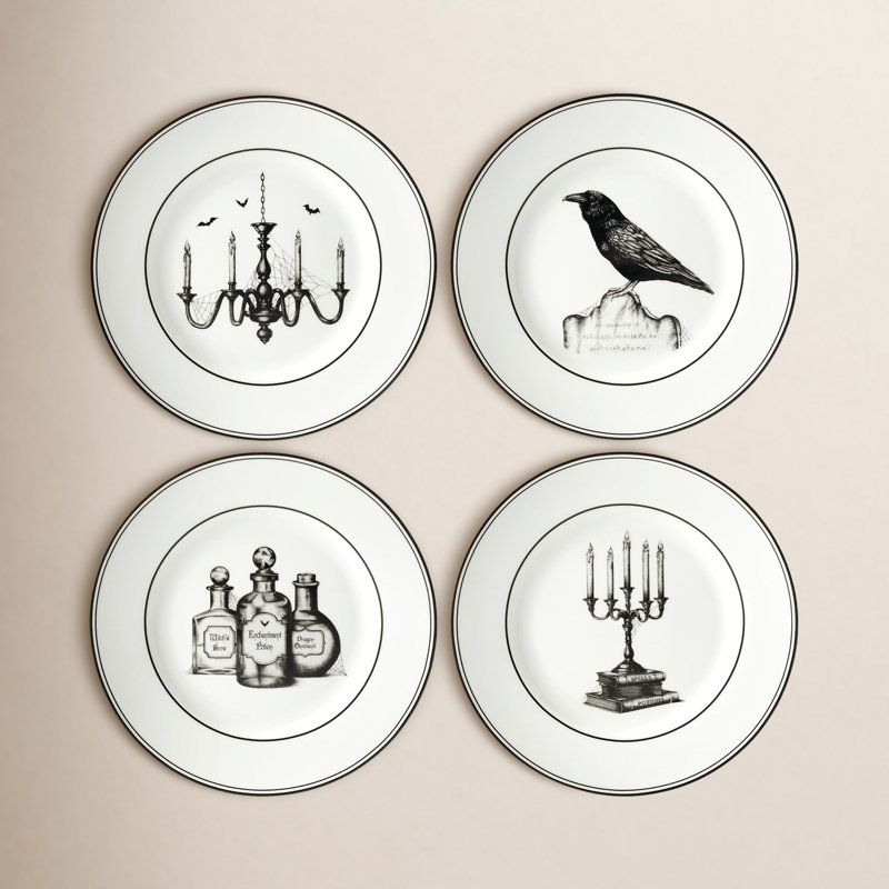 Lenox Vintage Halloween 4-Piece Dessert Plate Set