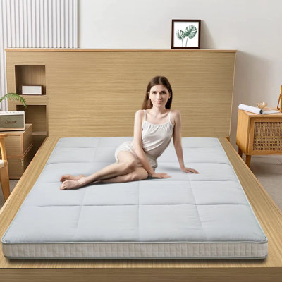 Futon Mattress , Memory Foam Padded Japanese Floor Mattress for Adults with Bandage and Storage Bag by Alwyn Home