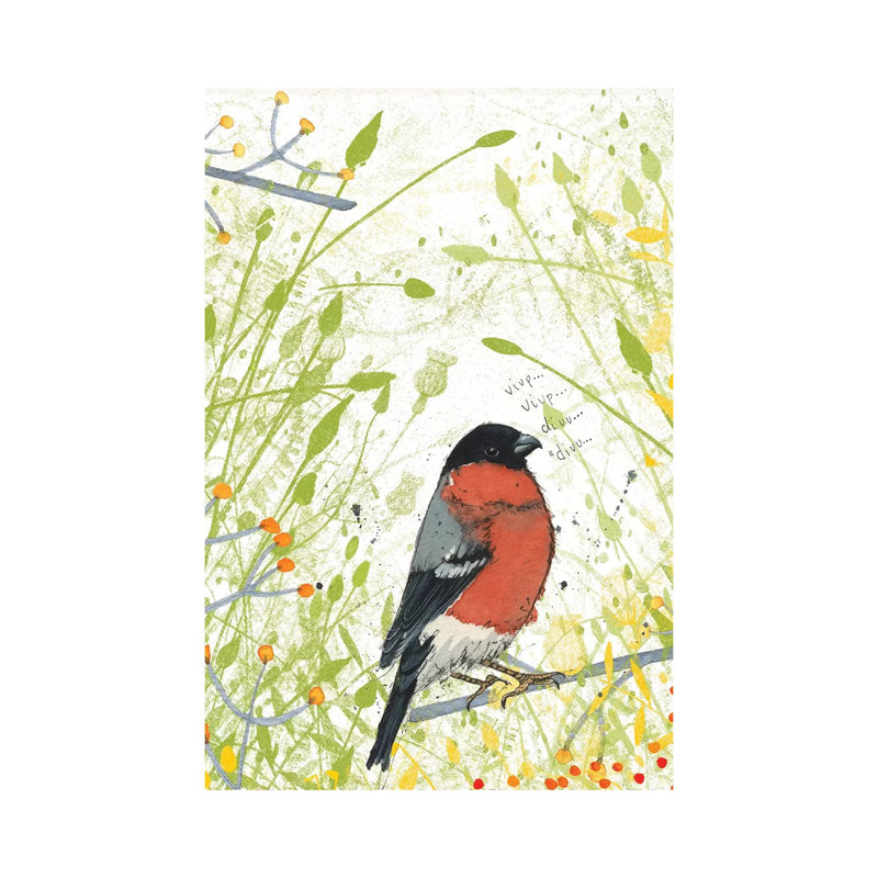 Bullfinch by Michelle Campbell - Wrapped Canvas Print, 101.6 cm H x 66.04 cm W x 1.91 cm D
