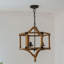 Lustre tambour en bois 3 lumières