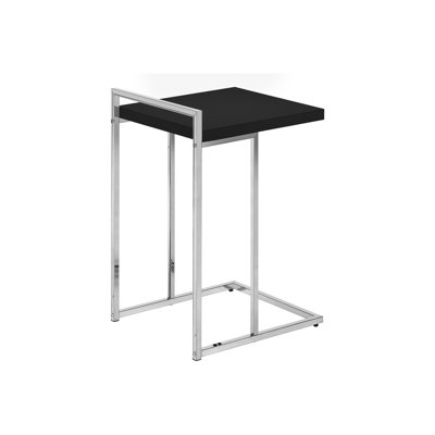 Modern Side Table - Black Laminate & Metal Unfaltering Snack For Living Areas Robust