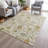 Machine Washable Indoor/Outdoor Xhevrie Ivory Rug-1130138673