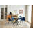 Dining Table With Cross Metal Leg And MDF Top,Modern Space Saving Kitchen Table