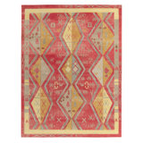 Distressed Homage Hand Knotted Wool Geometric Area Rug