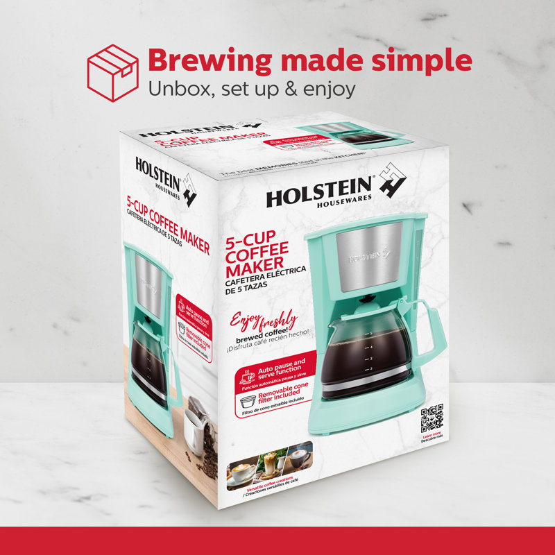 Cafetière 5 tasses Holstein Housewares, Mint