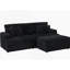 Canapé en velours côtelé, pieds de rangement et 4 coussins décoratifs-1503768624