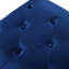 Boutonné en velours bleu marine, reposant sur des pieds en bois de bouleau fiables, tissu en velours, debout