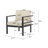 Christopher Knight Home 3 - Piece Modern Outdoor Patio Seating Set With Aluminum Frame, Weather - Resistant Cushions, Sleek Design & Side Table
