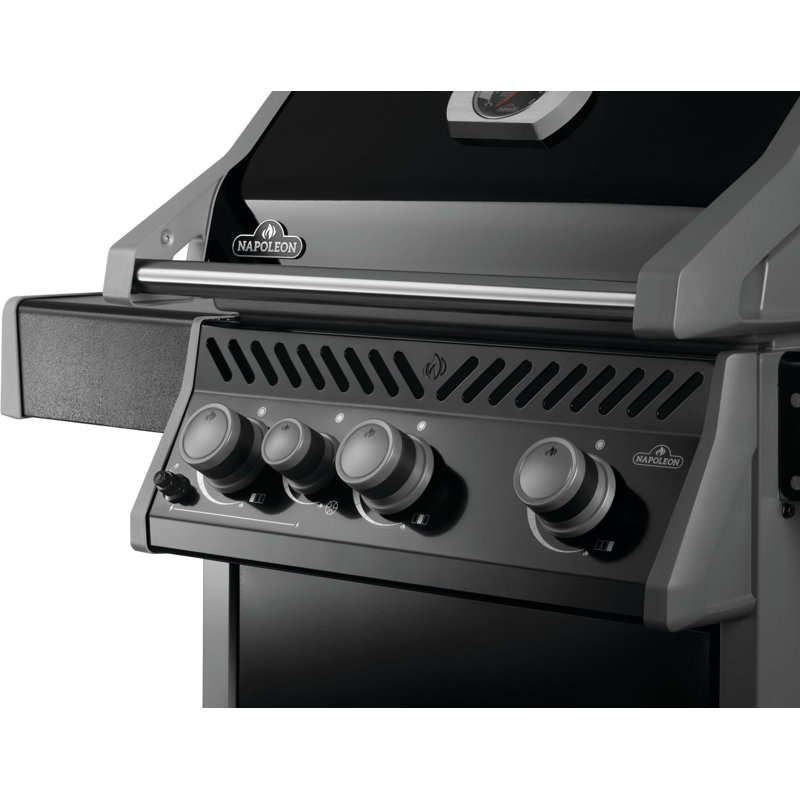 Rogue® 425 3-Burner Grill with Cast Iron Cooking Grids and Range Side Burner, Liquid Propane