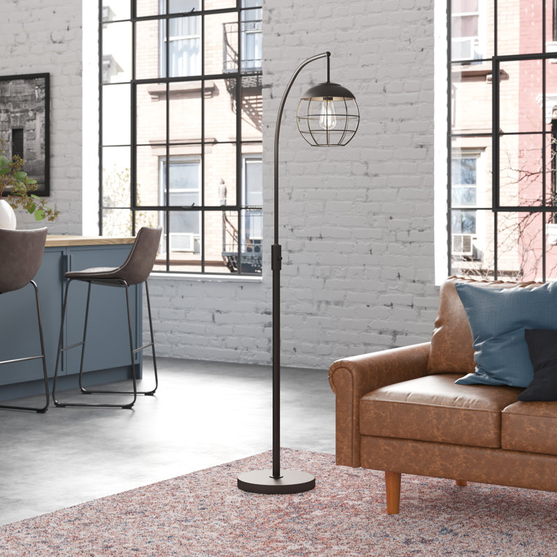 Collins 66'' Arched Floor Lamp, Dark Bronze