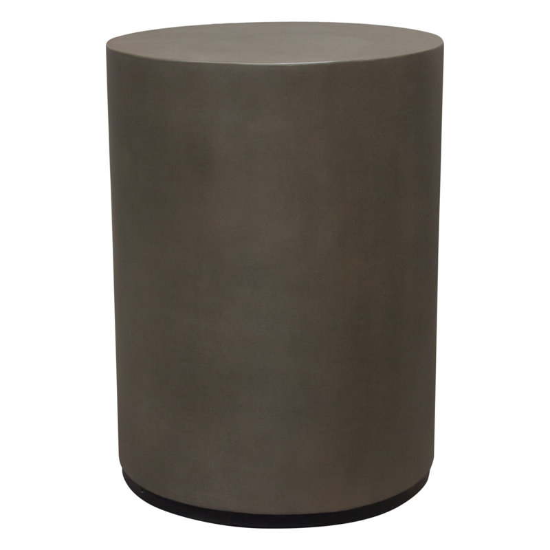 Montage Round Natural Cement Grey End Table