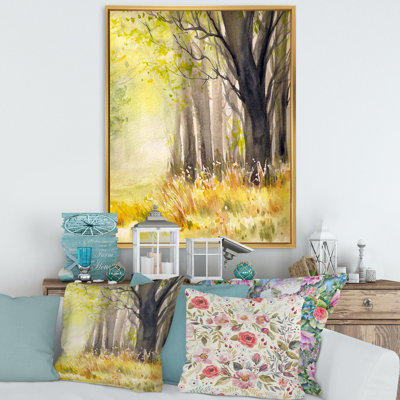 «Bright Sunshine Through The Forest Trees II», reproduction sur toile flottante