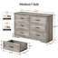Commode en bois pour chambre à coucher avec 6 tiroirs, commode à tiroirs-744826806