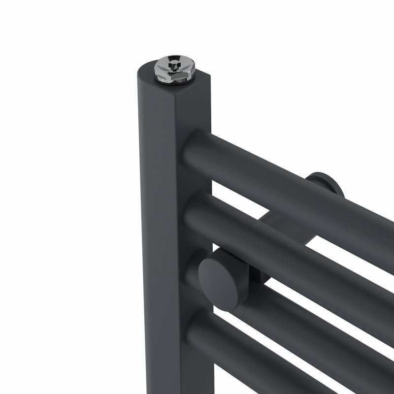 Desdemona Straight Towel Rail Heated Towel Rails, 160cm H x 30cm W x 3cm D, Anthracite