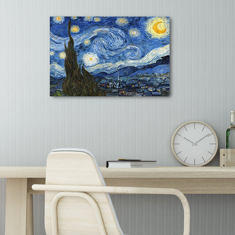 The Starry Night by Vincent Van Gogh, Wrapped Canvas, 20" H x 24" W