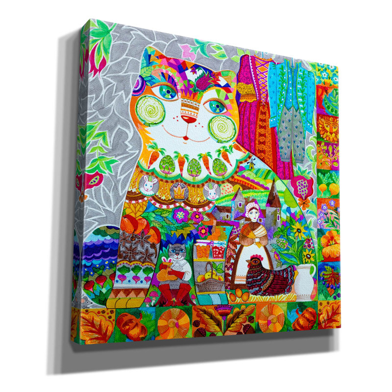 «Tale» par Oxana Zaika, art mural sur toile, H 18 po x l 18 po x P 0,75 po