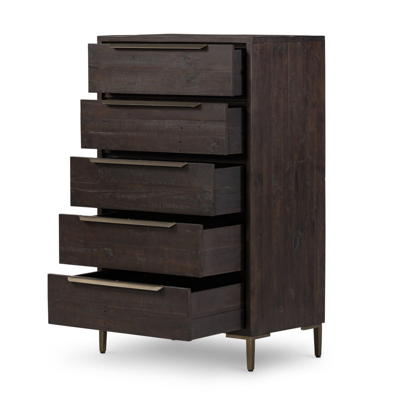 Wyeth 5 Drawer Dresser-Dark Carbon
