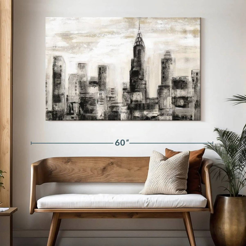 Sireci Manhattan Skyline BW, 34" H x 51" W
