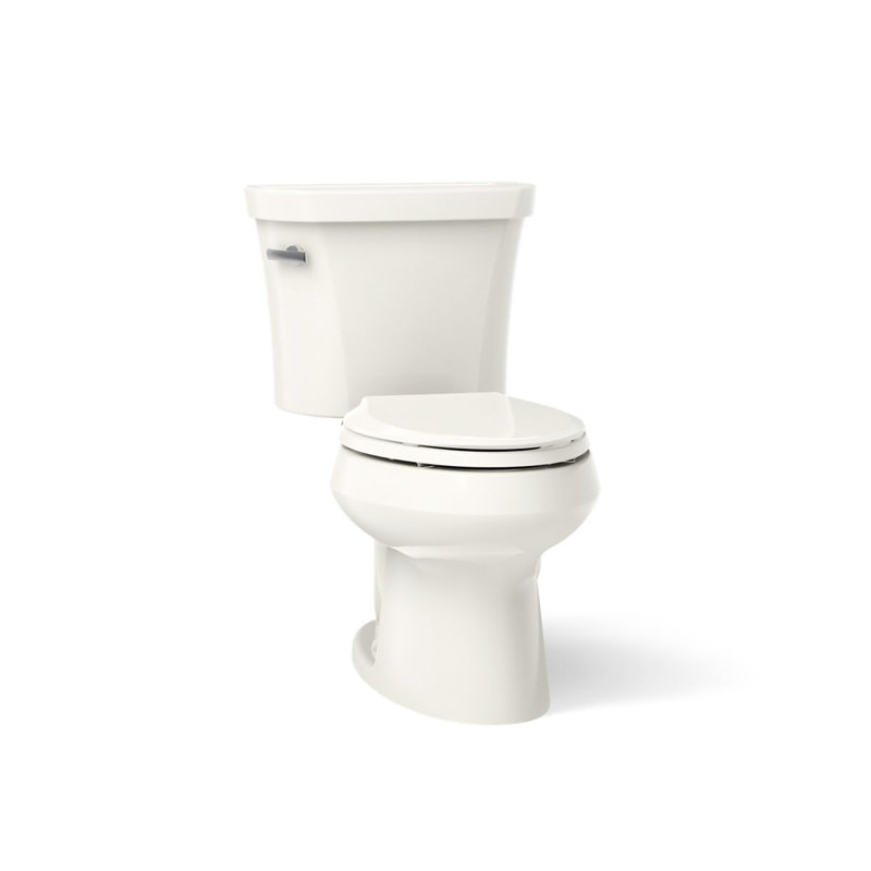 WellworthÂ® 1.28 GPF Water Efficient Elongated Two-Piece Toilet, Left-Hand, Biscuit