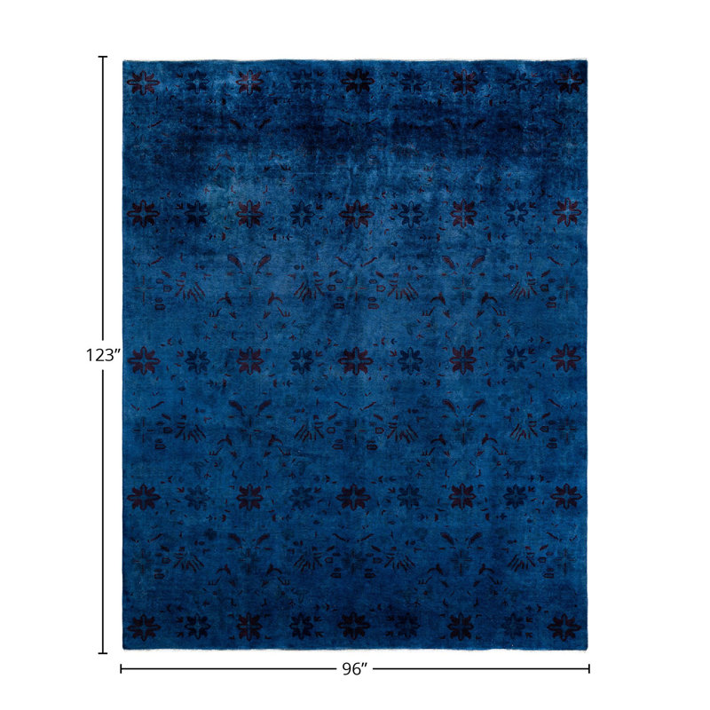 Tapis bleu nouvel âge 8 pi x 10 pi 3 po Cumbess