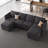Uthyr 112.6'' W Modular and Standard U-Shaped Sectional with Storage -106913489