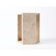 Table basse de luxe en marbre rose naturel, surface lisse, imperméable et facile à nettoyer, pied central de 16 cm de large, finition polie, hauteur 40 cm