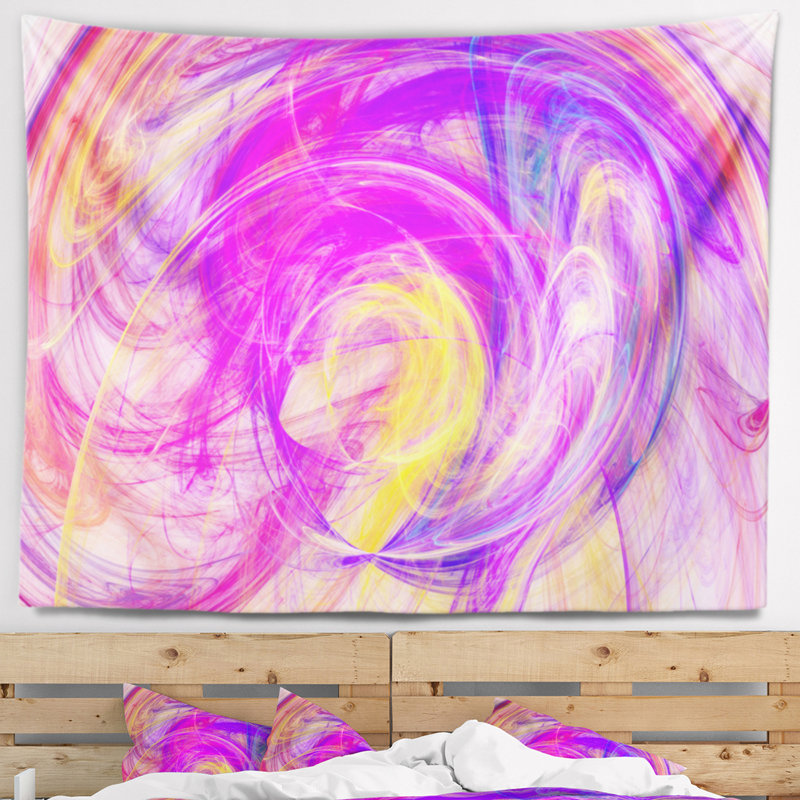 Tapisserie texture abstraite abstraite mystic psychédélique, H 50 po x l 60 po