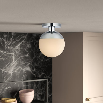 Yearby Glass Semi Flush Mount