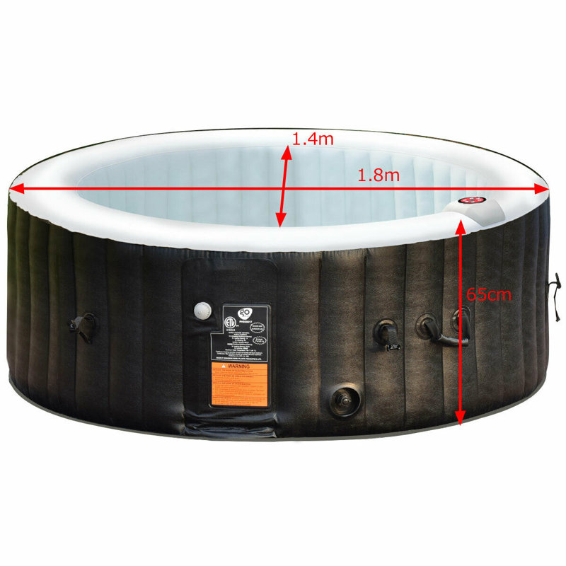 Freeport Park Caspar Vinyl Round Plug and Play Hot Tub