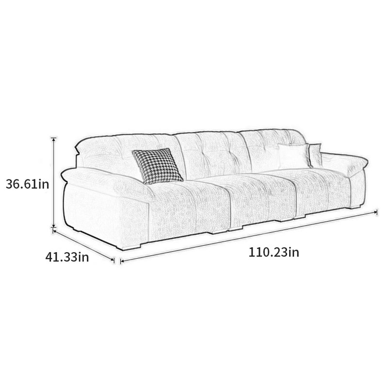 Kerrick, 36.61" H x 110.23" W x 41.33" D