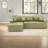 Compression Sectionals Faux Leather L Shaped Modern Sofa for Home