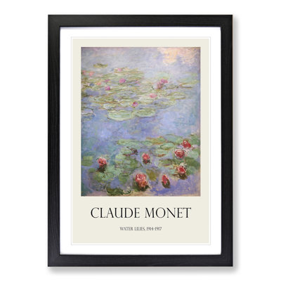 Water Lilies Lily Pond Vol.8 by Claude Monet - Framed Print