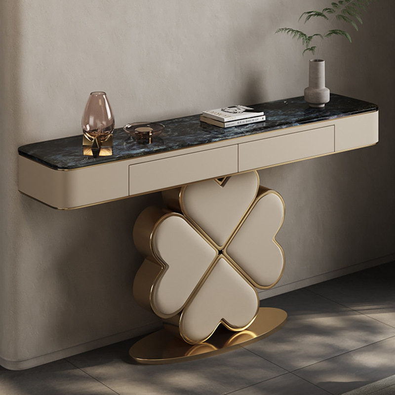 Console de style italien en pierre frittée., 33.4" H x 47.2" W x 13.7" D