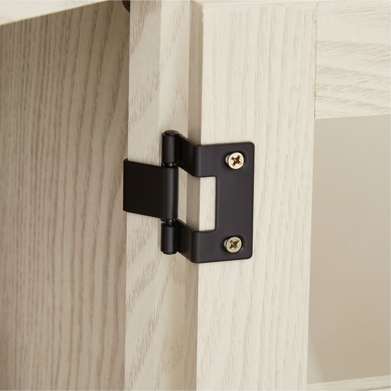Meuble télé 60 po et armoire de rangement de style campagne moderne avec portes de grange, blanc | Idée de cadeau, Blanc