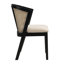 Chaise de salle à manger Cayli de style néoclassique moderne en rotin avec dossier incurvé et structure en hévéa massif-135068440-135068441