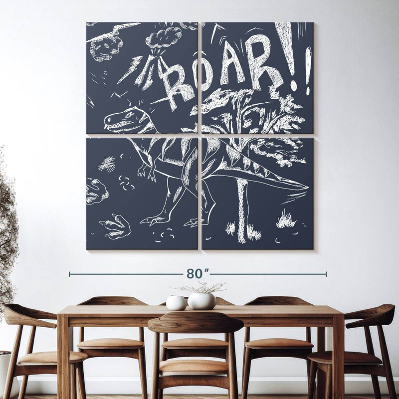 Brampt Sketchy Roar, 74" H x 74" W