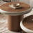 Medieval-style round coffee table set