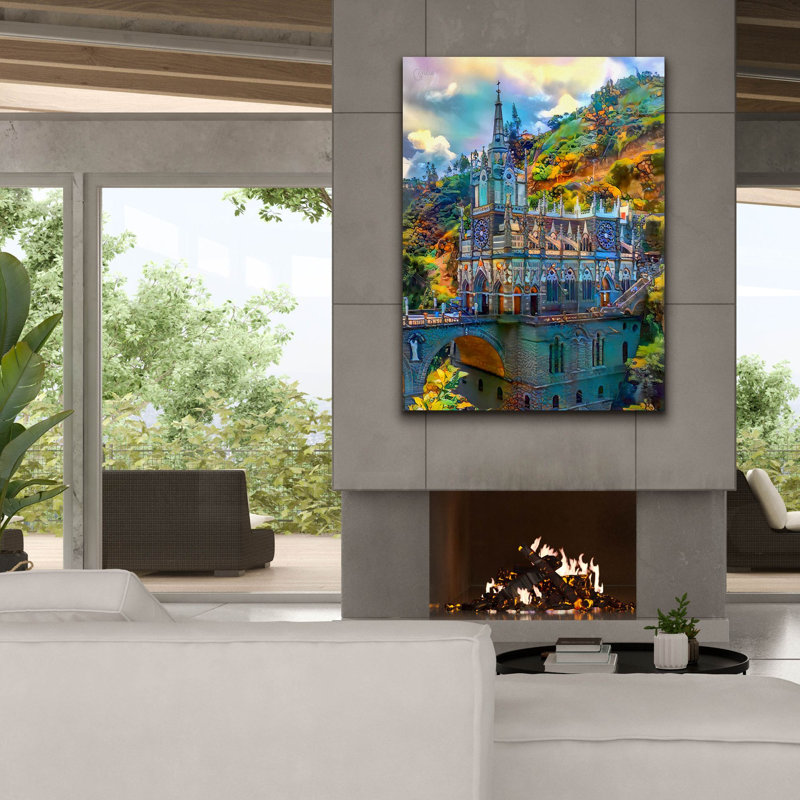 «Ipiales Columbia Nuestra Sen ~ Ora De Las Lajas Sanctuary» par Pedro Gavidia, art mural sur toile