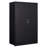 Black Storage Cabinet, Adjustable Height Dividers, Handle Locks, Spring Loaded Door Metal Exquisite-120659685